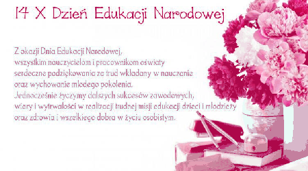 Błękitne życzenia z okazji dnia Edukacji Narodowej